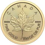 Royal Canadian Mint Maple Leaf 2024 - 1/20 Oz - gold investment coin Moneda