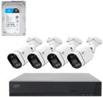 PNI Camera de supraveghere Kit supraveghere video POE PNI House IPMAX POE 5, NVR cu 4 porturi POE, 4 camere cu IP 5MP, HDD 1TB inclus (PNI-POE5-1TB)