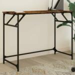 vidaXL Füstös tölgy szerelt fa és porszórt acél íróasztal 100x45x76 cm (842268)