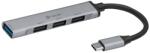 Tracer TRAPOD46999 H40, 4 portos, USB 2.0, USB 3.0, USB Type C Ezüst-Fekete USB Hub (TRAPOD46999)