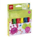 APLI Tempera készlet, ecsetvégű tubusban, APLI Kids Paint&Fun, 6 különböző neon szín (LCA19418)