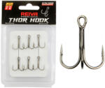 Reiva Treble Hook TR-19 Fekete 8 6db/csomag Füles Szakállas Ragadozó halas horog (5654-008)