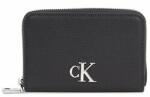 Calvin Klein Jeans Portofel Mic de Damă Minimal Monogram M Zip Around T K60K611970 Negru