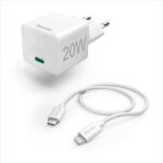 Hama USB-C hálózati töltő 1m USB-C - Lightning kábellel fehér (201620)