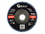 GEKO Lamellás csiszolótányér rozsdamentes GEKO Premium 125xP80 (G78513)