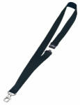 Durable Névkitűző textilszalag Durable 44 cm karabinerrel fekete (813701)