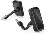 Haffner Univerzális kerékpárra/motorkerékpárra szerelhető, por- és cseppálló telefontartó 5.5-6.3'' méretű készülékekhez - fekete - bluedigital
