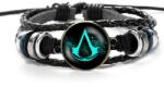  Üveges Assassin's Creed bőr karkötő
