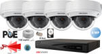  Komplett analóg kamera rendszer 4 db Hikvision IP kamera 4 MP(2K), 2, 8-12 mm-es varifokális objektív, IR 30M (KIT4CH5330C)