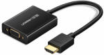 UGREEN adapter kábel HDMI (férfi) - VGA (női) fekete (MM102)