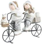 Bizzotto Figurine fetita si baietel din ceramica pe bicicleta metal 29x10x25 cm (0932498)