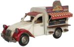 Clayre and Eef Macheta camioneta retro street food din metal rosu crem 32 cm x 15 cm x 19 h (6Y4264)
