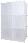 Mobikon Dulap modular alb zerus 75x46x111 cm (0000288646) Garderoba