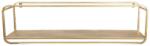 Clayre and Eef Etajera suspendabila cu polita lemn si cadru fier auriu 70 cm x 13 cm x 20 h (5Y0624) Raft