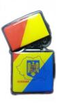  Bricheta metalica cu benzina personalizata romania stema tricolor (385) Bricheta