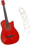  Chitara clasica din lemn ideallstore®, red raven, 95 cm, model cutaway, rosie (F78 + F94)