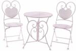Decorer Set 2 scaune pliabile si 1 masa din fier roz 42x49x93 cm (A53.27.31)