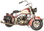 Clayre and Eef Macheta motocicleta retro din metal rosu 42 cm x 17 cm x 24 h (MO0024)