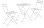  Set 2 scaune pliabile si masa fier forjat alb wissant (0803546)