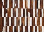 Mobikon Covor de lux din piele maro alb patchwork 201x300 cm (0000188857) - storel Covor