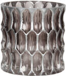 Clayre & Eef Set 3 suporturi lumanari sticla argintie 10x10 cm (6GL2913S) - storel