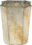 Clayre & Eef Set 2 suporturi lumanari sticla auriu antichizat 11x8x13 cm (6GL3584) - storel