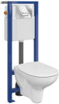 Cersanit Set vas wc suspendat Arteco cu capac soft close, rezervor incastrat System 01 si clapeta crom lucios (S701-233)