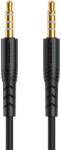 Vipfan L04 1 m mini jack 3, 5 mm AUX kábel, aranyozott (fekete)