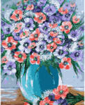 Criando Picturi pe numere Flori, 40x50 cm, Mov si Rosu, PDP3167 (PDP3167_5040) Carte de colorat