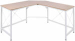 HomCom sarokasztal, íróasztal, MDF / fém, 150 x 150 x 76 cm, fehé (836-122AK)
