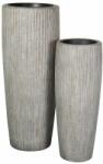 Crea High Vase round s/2 grey rusty kerámia növénytartó szett