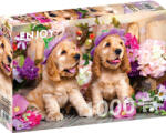Enjoy 1000 db-os puzzle - Spaniel Puppies with Flower Hats (1263) (1263)