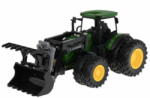  RAMIZ Duplakerekű zöld traktor mozgatható rakodóval 1: 24 méretarányban