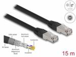 Delock Cablu de retea RJ45 Cat. 6A SFTP PE exterior 15m Negru, Delock 80131 (80131)
