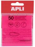 APLI Öntapadó jegyzettömb, átlátszó, vízálló, 75x75 mm, 50 lap, APLI, rózsaszín (LCA19570) - iroda24
