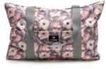 T-tomi Shopper bag extra nagy prémium anyagú bevásárlótáska 40x60cm, Szürke virágok
