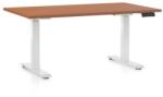 Rauman OfficeTech D állítható magasságú asztal, 120 x 80 cm, fehér alap, cseresznye