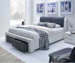 Halmar Cassandra S ágy 160 × 200 cm, fehér / fekete