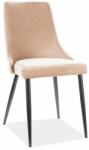 SIGNAL MEBLE Piano B Velvet étkezőszék, bézs / fekete