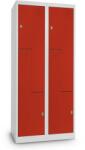 Rauman Fém szekrény Z, 80 x 50 x 180 cm, csavaros zár, piros - RAL 3000