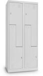 Rauman Fém szekrény Z, 80 x 50 x 180 cm, csavaros zár, világosszürke - RAL 7035