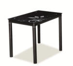 SIGNAL MEBLE Damar étkezőasztal 100 x 60 cm, fekete