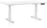 Rauman OfficeTech C állítható magasságú asztal, 120 x 80 cm, fehér alap, fehér