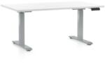 Rauman OfficeTech D állítható magasságú asztal, 120 x 80 cm, szürke alap, fehér