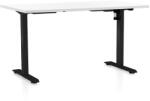 Rauman OfficeTech A állítható magasságú asztal, 120 x 80 cm, fekete alap, fehér