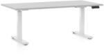 Rauman OfficeTech D állítható magasságú asztal, 160 x 80 cm, fehér alap, világosszürke