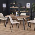 Halmar Berlin étkezőasztal, mézes dió / fekete