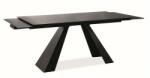 SIGNAL MEBLE Salvadore étkezőasztal, 120 x 80 cm, fekete