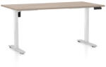 Rauman OfficeTech B állítható magasságú asztal, 160 x 80 cm, fehér alap, tölgy