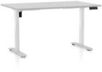 Rauman OfficeTech B állítható magasságú asztal, 120 x 80 cm, fehér alap, világosszürke